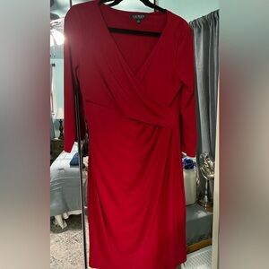 Ralph Lauren Red Long Sleeve Dress